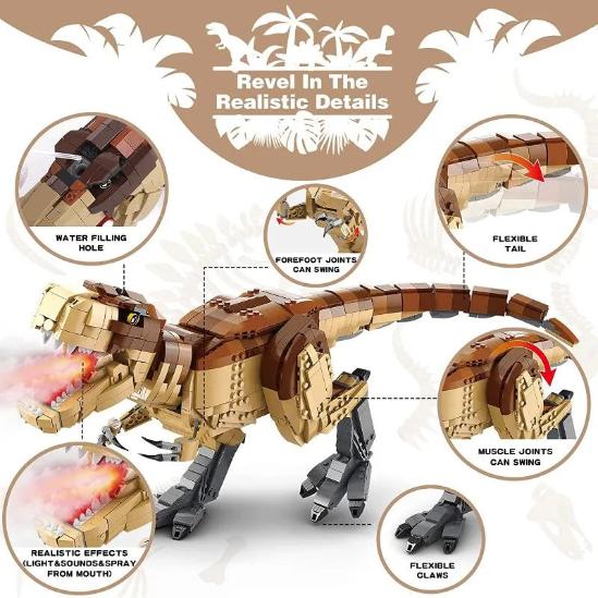 TRYANNOSAURUS BUILDING BLOCKS - 1449 Piece set