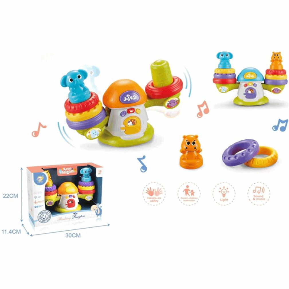 Rocking Ring Toss Baby Toy: Engaging Sounds, Colors, and Motion!