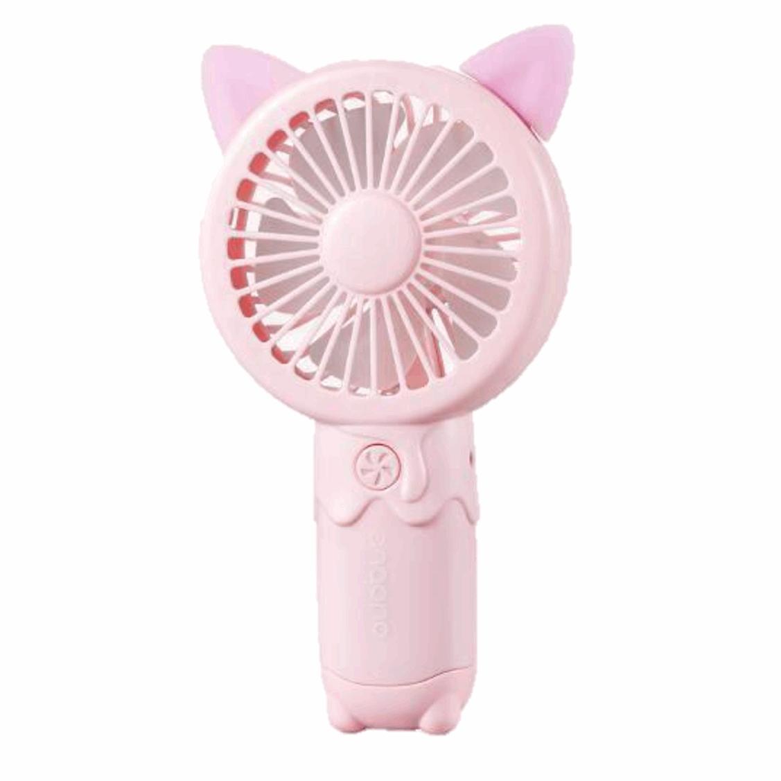 Rechargeable Cartoon Cat Fan with Light