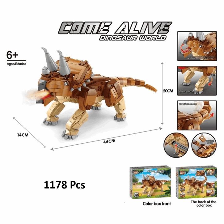 TRICERATOPS BUILDING BLOCKS - 1178 Pieces