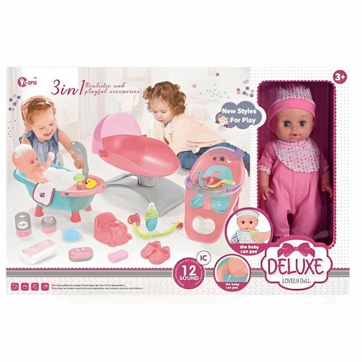 Interactive Doll with 12 Realistic Sounds and Accessories