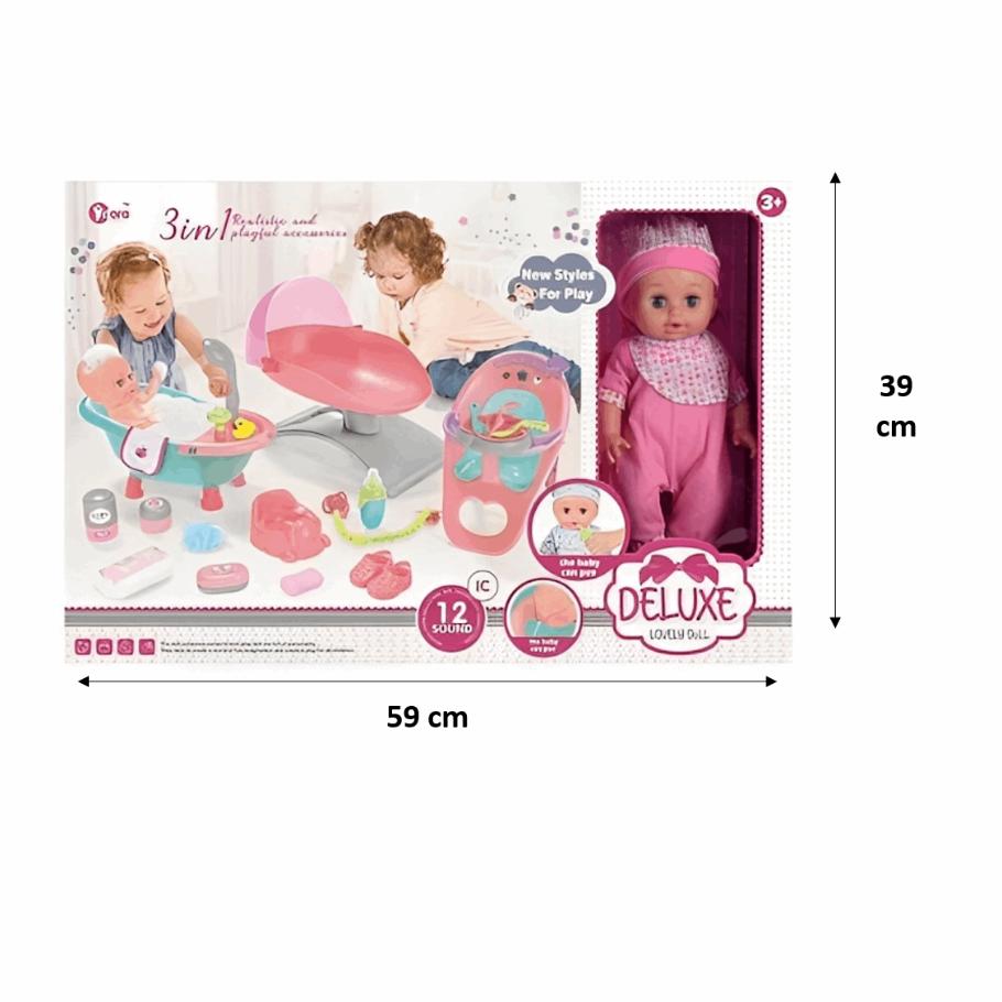 Interactive Doll with 12 Realistic Sounds and Accessories