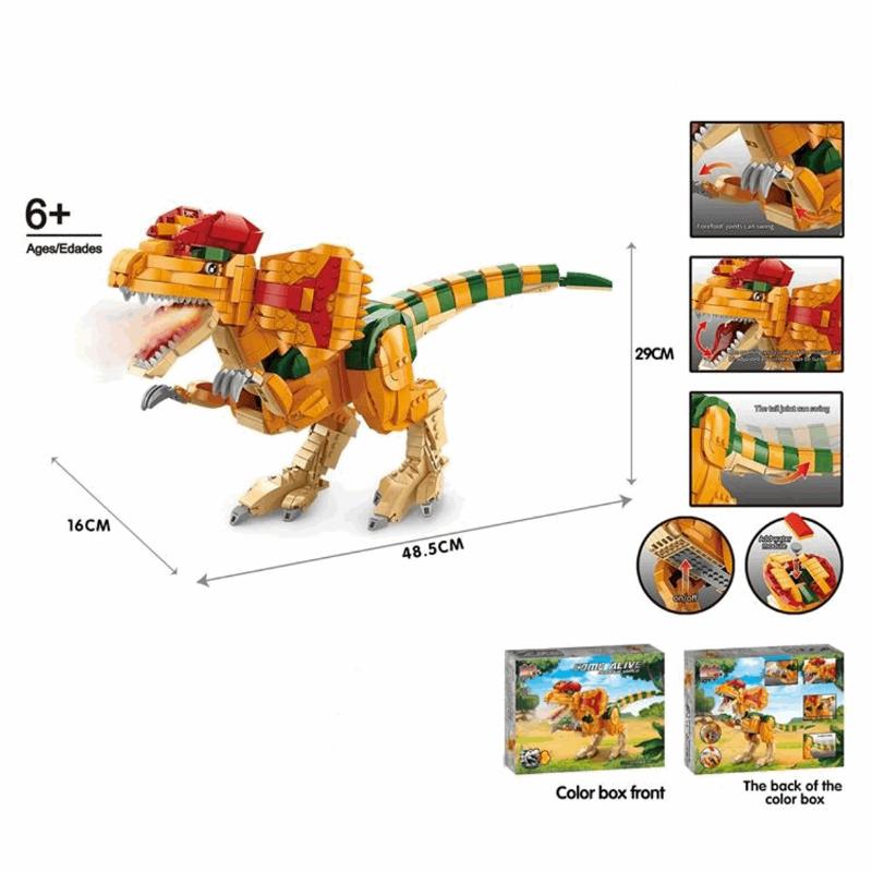 DILOPHOSAURUS BUIDING BLOCKS - 1355 Pieces