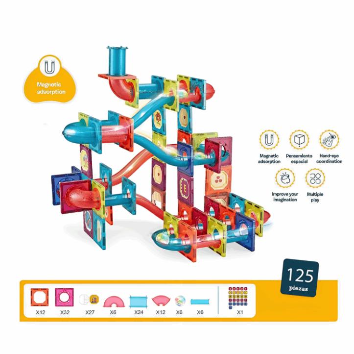 Creative 3D Magnetic Building Blocks - 125 Pieces