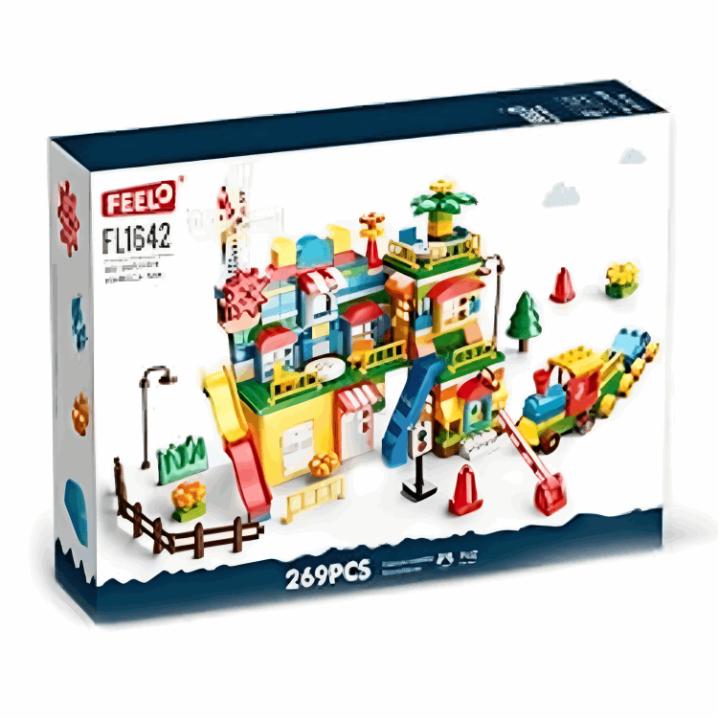 CITY, MILL & TRAIN Educational Building Set - 269 Pieces