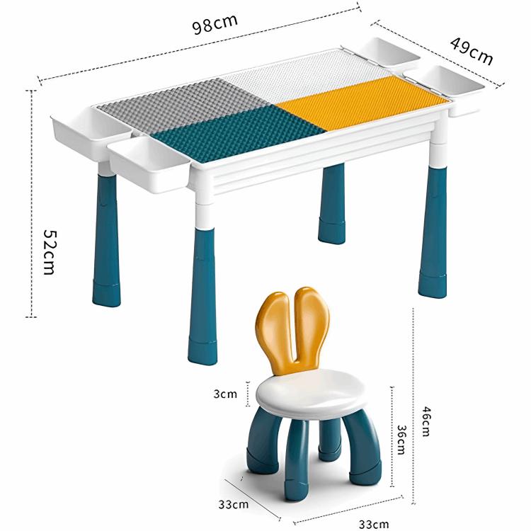Building Block Play Table 6-in-1